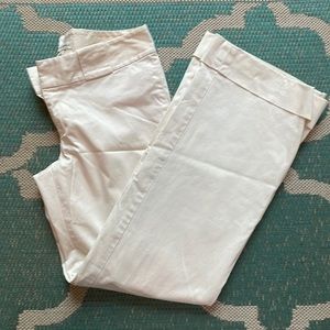 Banana Republic Cream Colored Lined Trouser